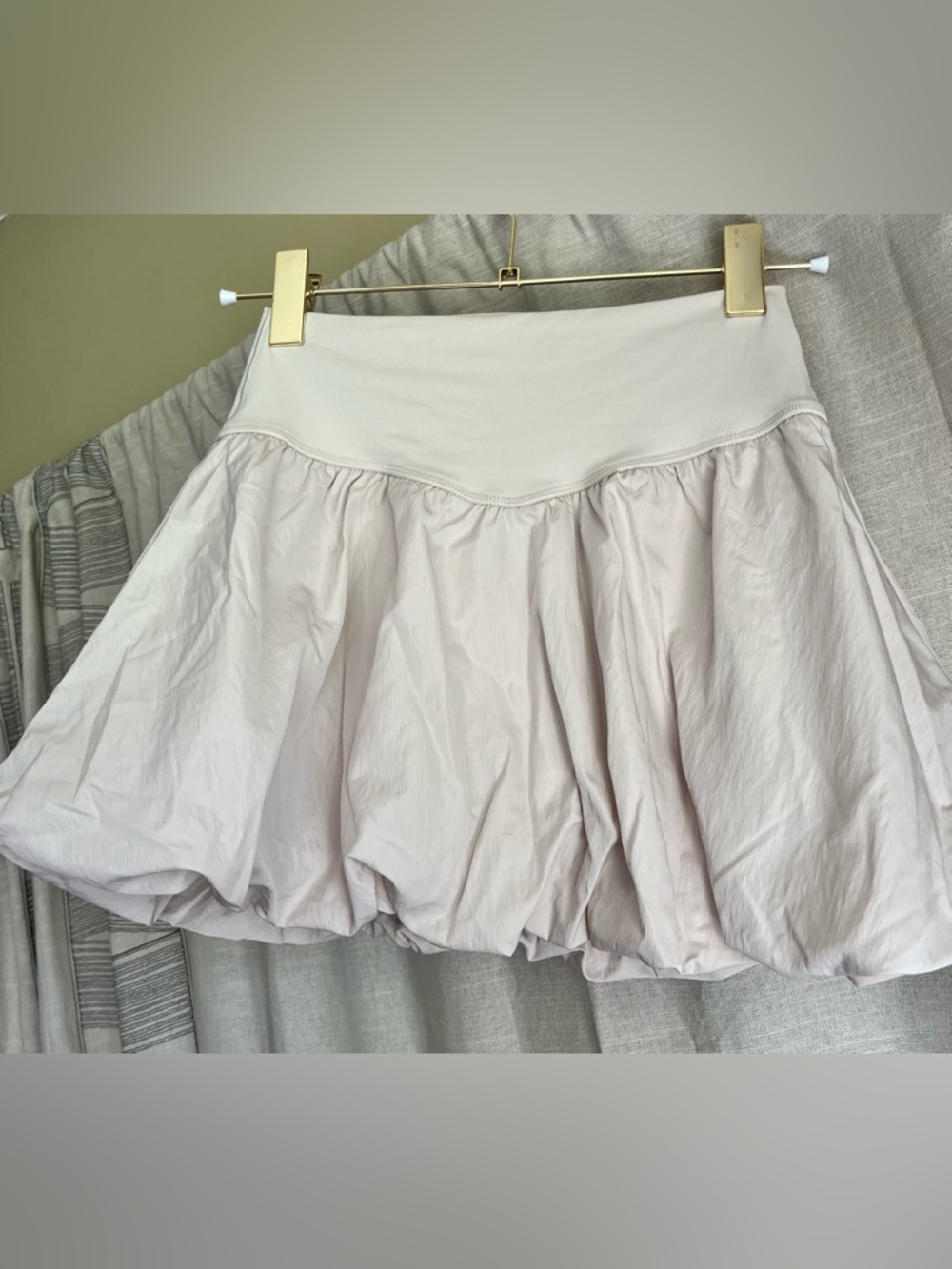 Aerie Bubble Skort Basque Waist Light Beige Size Medium